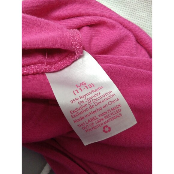 No Boundaries Lg(11/13) Pullover Drawstring V-neckline Pink White - Picture 10 of 11